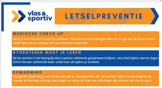 fiche letselpreventie vlas sportiv